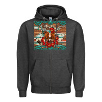 Charcoal Heather longhorn with gemstone Zipper Hoodie - Artiststas