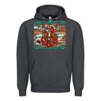 Smoke longhorn with gemstone Zipper Hoodie - Artiststas