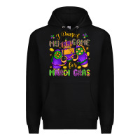 Black i paused my game for mardi gras Premium Hoodie - LillyAllenDesigns