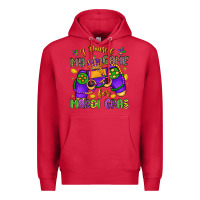 Cardinal i paused my game for mardi gras Premium Hoodie - LillyAllenDesigns