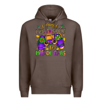 Coffee i paused my game for mardi gras Premium Hoodie - LillyAllenDesigns