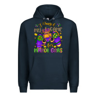 Navy i paused my game for mardi gras Premium Hoodie - LillyAllenDesigns