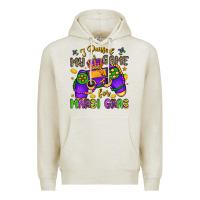 Oatmeal Heather i paused my game for mardi gras Premium Hoodie - LillyAllenDesigns