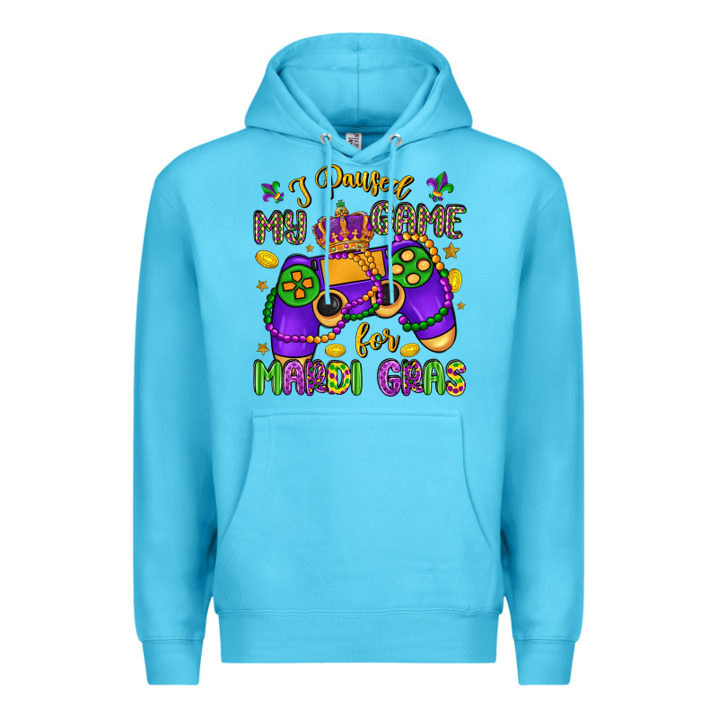 I Paused My Game For Mardi Gras Premium Hoodie by LillyAllenDesigns | Teevron