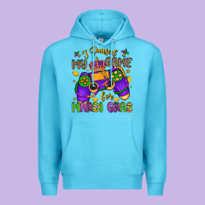 I Paused My Game For Mardi Gras Premium Hoodie Designed By Lillyallendesigns