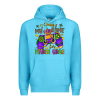 Ocean Blue i paused my game for mardi gras Premium Hoodie - LillyAllenDesigns