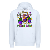 White i paused my game for mardi gras Premium Hoodie - LillyAllenDesigns