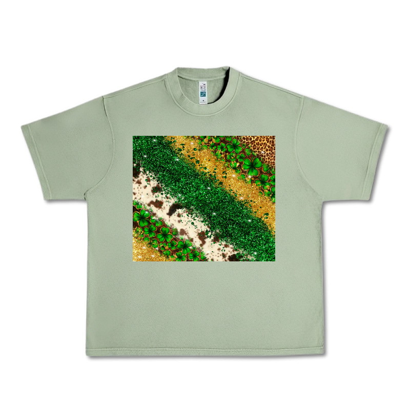 St. Patrick's Day Leopard Cowhide Glitter Tumbler Urban Heavy Tee by Neo Western | Teevron