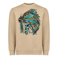 Mushroom indian feather headdress with western  patterns Heavyweight Sweatshirt - RanaPortraitStore
