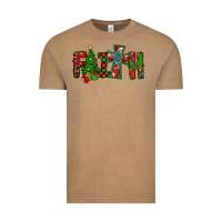 Vintage Coffee christmas faith with cross Vintage Tee - CowhideDigitalArt
