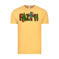 Vintage Mustard christmas faith with cross Vintage Tee - CowhideDigitalArt