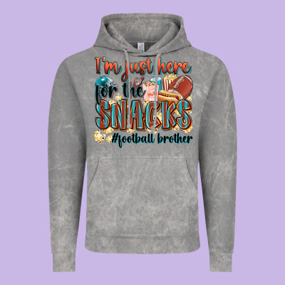 I'm Just Here For The Snacks #american Football Br Vintage Hoodie Designed By Zillion Design Studio