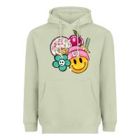 Matcha smiley face and school elementary Heavyweight Hoodie - MaliasSmallBusiness