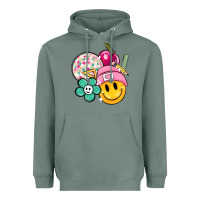 Sage smiley face and school elementary Heavyweight Hoodie - MaliasSmallBusiness