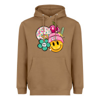 Toasted Coconut smiley face and school elementary Heavyweight Hoodie - MaliasSmallBusiness