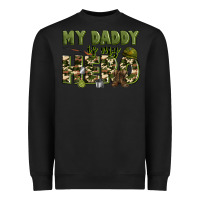 Black my daddy is my hero army Heavyweight Sweatshirt - Zillion Design Studio