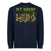 Navy my daddy is my hero army Heavyweight Sweatshirt - Zillion Design Studio