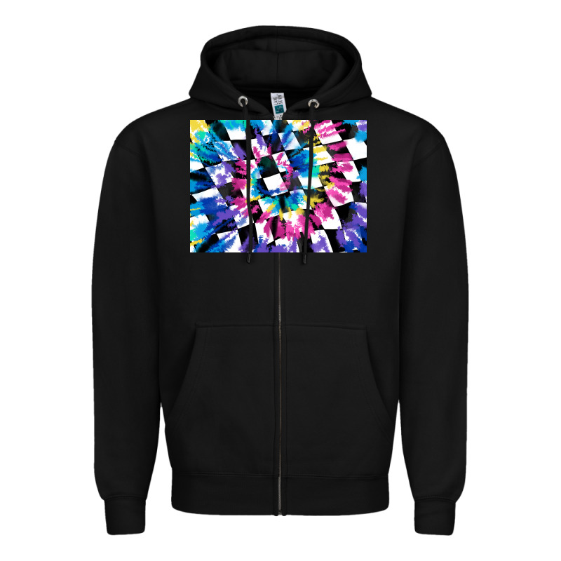 Tie Dye Colourful Race Flag Background 3200x2400 Zipper Hoodie by AdoDesignShop | Teevron