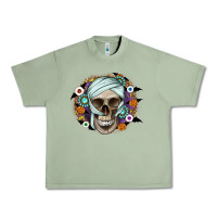 Oil Green Halloween Skeleton Urban Heavy Tee - CowhideDigitalArt