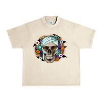 Sandshell Halloween Skeleton Urban Heavy Tee - CowhideDigitalArt