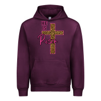 Mauve Wine He Is Risen Leopard Urban Hoodie - Bettercallsaul