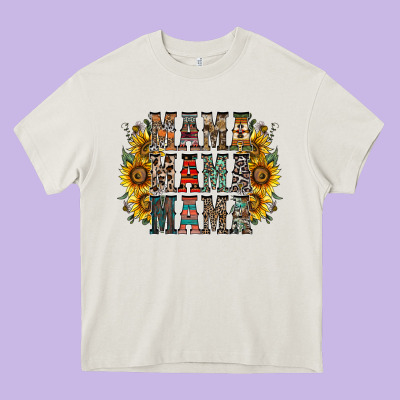 Mama Sunflower Western Heavy Core Tee Designed By Racoondesign