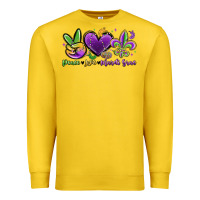 Lemon peace love mardi gras Premium Sweatshirt - MaliasSmallBusiness