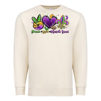 Sandshell peace love mardi gras Premium Sweatshirt - MaliasSmallBusiness
