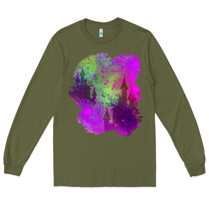 Castle Halloween Patch Long Sleeve Tee by BundleAndBundleShop | Teevron