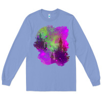Colony Blue castle halloween patch Long Sleeve Tee - BundleAndBundleShop