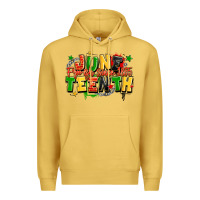 Antique Gold juneteenth free ish since 1865 Premium Hoodie - LillyAllenDesigns