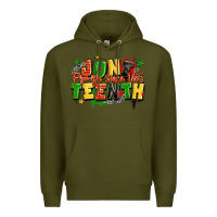 Army Green juneteenth free ish since 1865 Premium Hoodie - LillyAllenDesigns