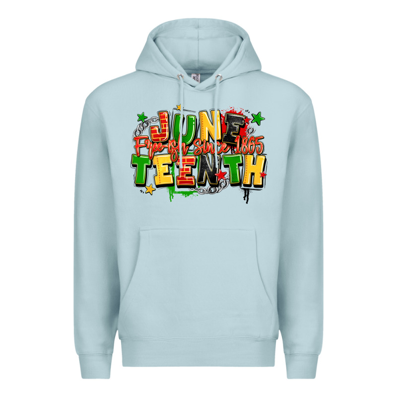 Juneteenth Free Ish Since 1865 Premium Hoodie by LillyAllenDesigns | Teevron