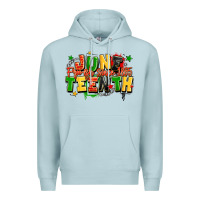Blue Mist juneteenth free ish since 1865 Premium Hoodie - LillyAllenDesigns