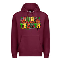 Burgundy juneteenth free ish since 1865 Premium Hoodie - LillyAllenDesigns