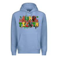 Colony Blue juneteenth free ish since 1865 Premium Hoodie - LillyAllenDesigns