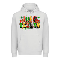 Dove Grey juneteenth free ish since 1865 Premium Hoodie - LillyAllenDesigns