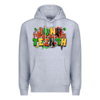 Heather Grey juneteenth free ish since 1865 Premium Hoodie - LillyAllenDesigns