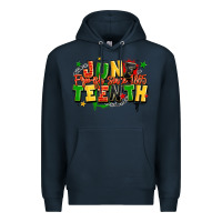 Navy juneteenth free ish since 1865 Premium Hoodie - LillyAllenDesigns
