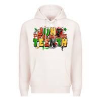 Pale Pink juneteenth free ish since 1865 Premium Hoodie - LillyAllenDesigns