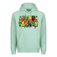 Seafoam juneteenth free ish since 1865 Premium Hoodie - LillyAllenDesigns