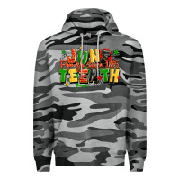 Slate Camo juneteenth free ish since 1865 Premium Hoodie - LillyAllenDesigns