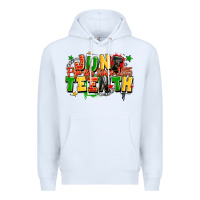 White juneteenth free ish since 1865 Premium Hoodie - LillyAllenDesigns