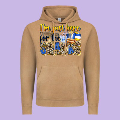 I'm Just Here For The Snacks Volleyball Vintage Hoodie Designed By Zillion Design Studio