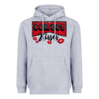 Heather Grey cowboy kisses Heavyweight Hoodie - MaliasSmallBusiness