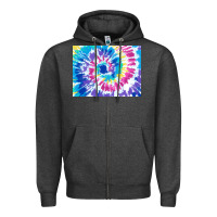 Charcoal Heather tie dye background colourful leopard 2 3200x2400 Zipper Hoodie - AdoDesignShop