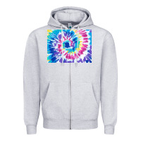 Heather Grey tie dye background colourful leopard 2 3200x2400 Zipper Hoodie - AdoDesignShop