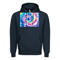 Navy tie dye background colourful leopard 2 3200x2400 Zipper Hoodie - AdoDesignShop