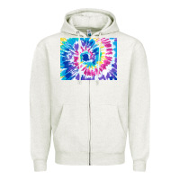 Oatmeal Heather tie dye background colourful leopard 2 3200x2400 Zipper Hoodie - AdoDesignShop