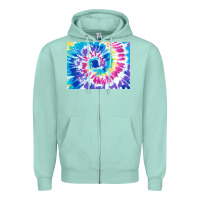 Seafoam tie dye background colourful leopard 2 3200x2400 Zipper Hoodie - AdoDesignShop